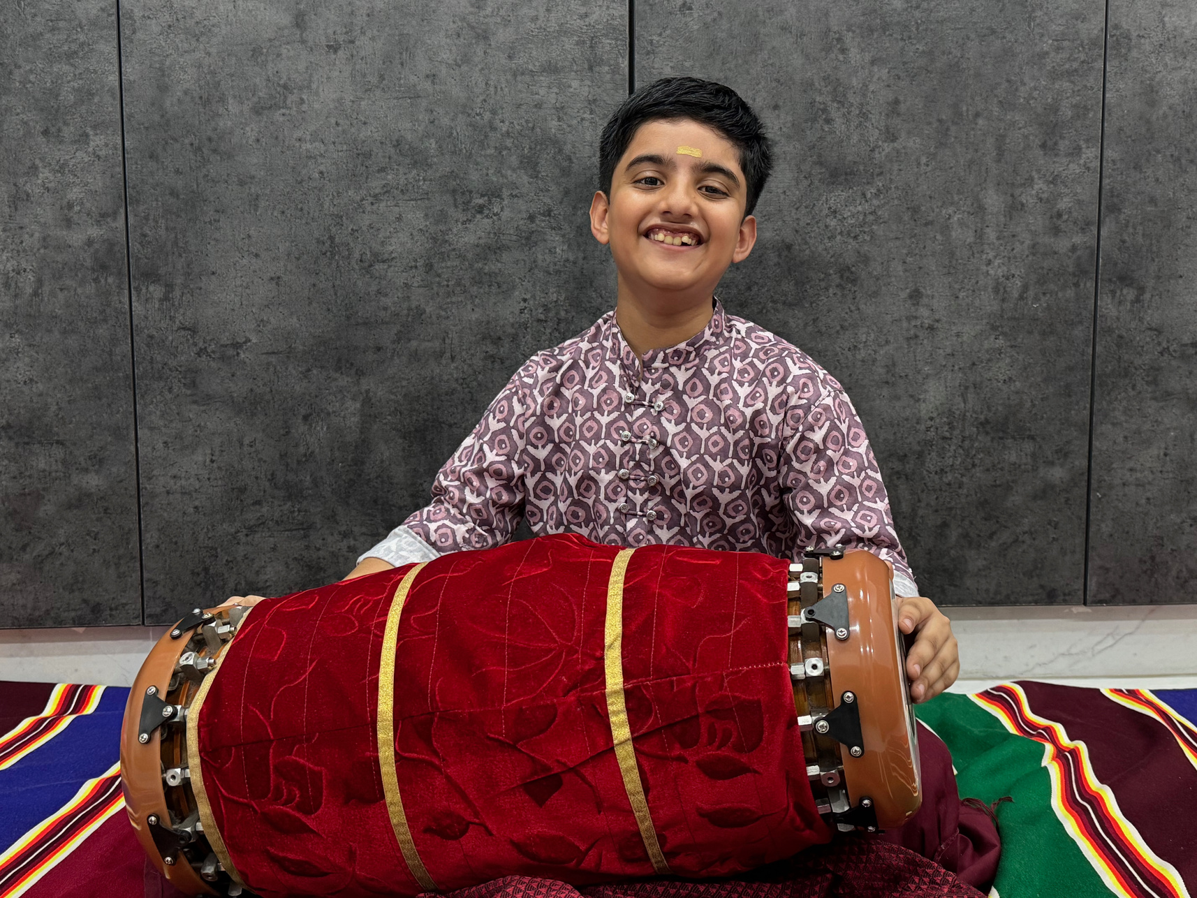 Anirudh Ramkumar with mridangam